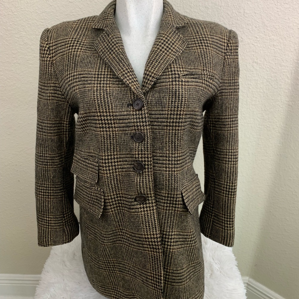 Lauren Women Blazer Jacket Wool Lamb Size 16